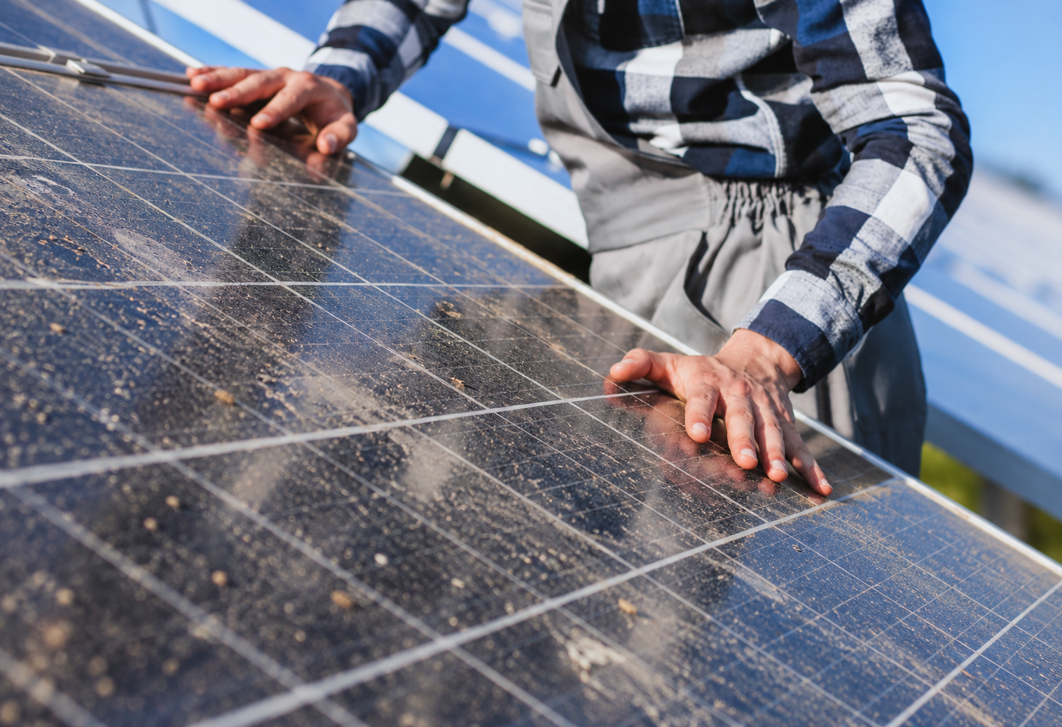 Dusty Solar Panel Inspection Dusty Solar Panel Inspection